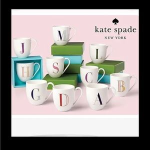 Kate Spade Lenox IT'S PERSONAL Monogrammed Letter "A" 14 oz Mug
